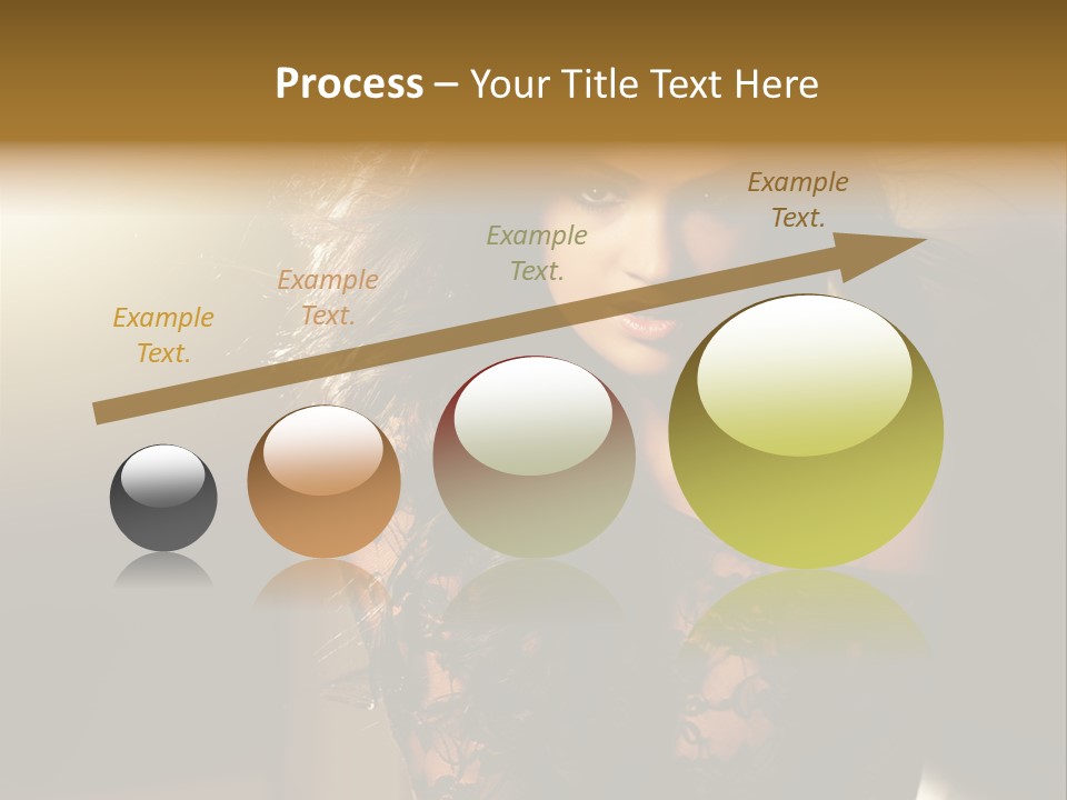 Beautiful Dark Haired Girl In Y Lingerie PowerPoint Template