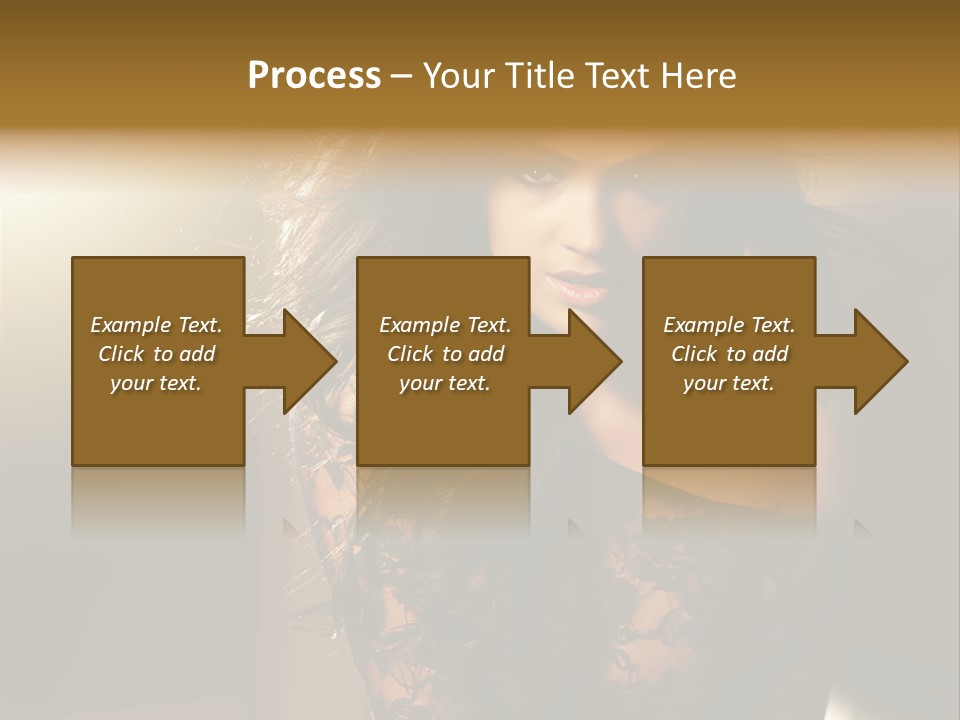 Beautiful Dark Haired Girl In Y Lingerie PowerPoint Template