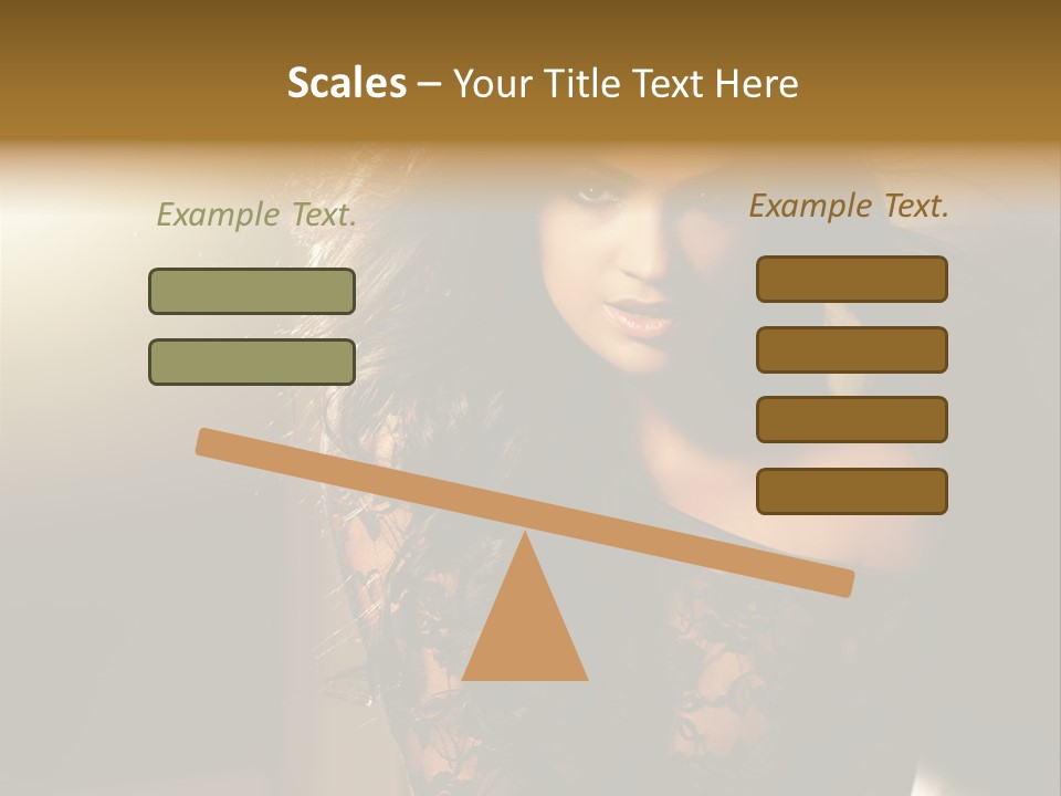 Beautiful Dark Haired Girl In Y Lingerie PowerPoint Template