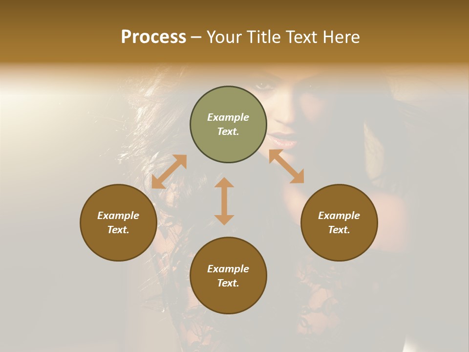 Beautiful Dark Haired Girl In Y Lingerie PowerPoint Template