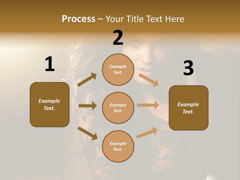 Beautiful Dark Haired Girl In Y Lingerie PowerPoint Template