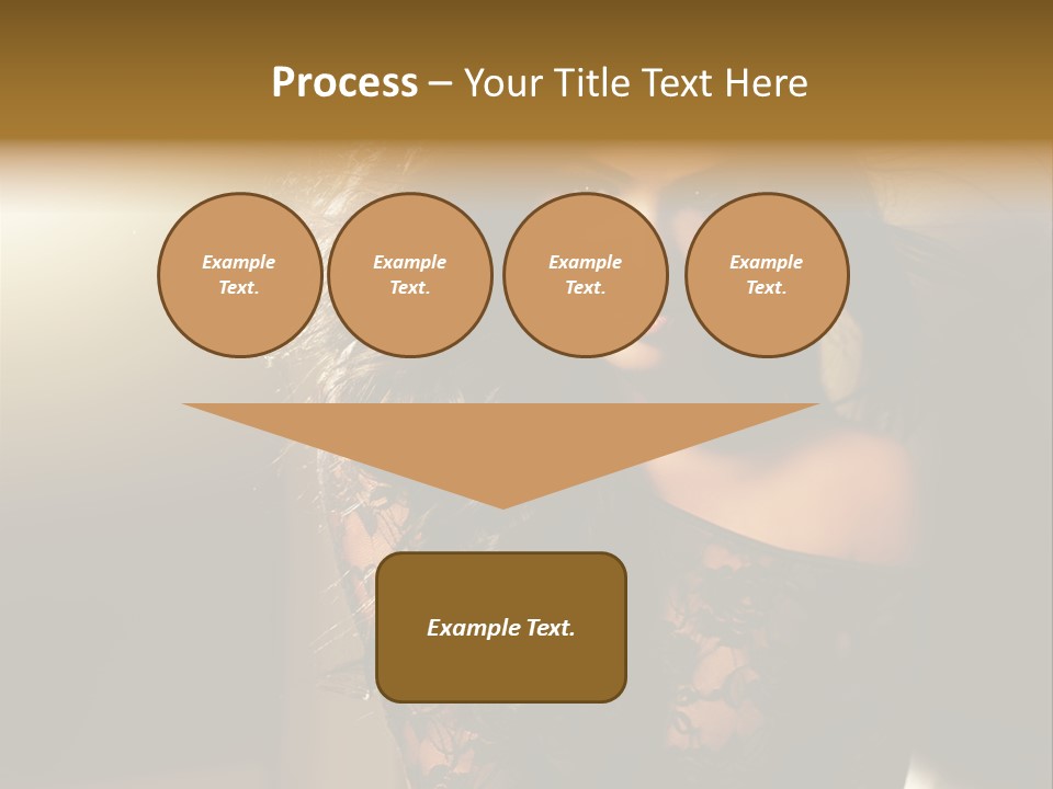 Beautiful Dark Haired Girl In Y Lingerie PowerPoint Template