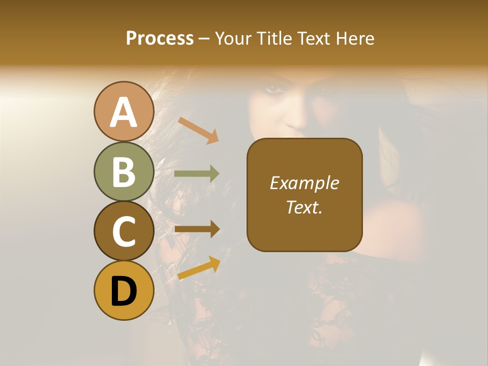 Beautiful Dark Haired Girl In Y Lingerie PowerPoint Template