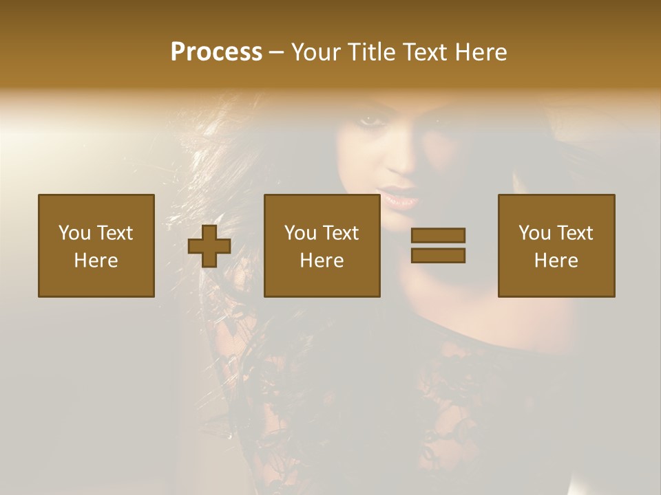 Beautiful Dark Haired Girl In Y Lingerie PowerPoint Template