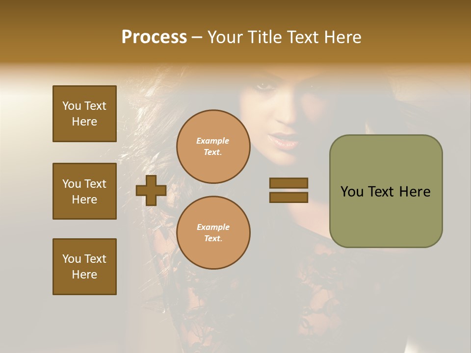 Beautiful Dark Haired Girl In Y Lingerie PowerPoint Template