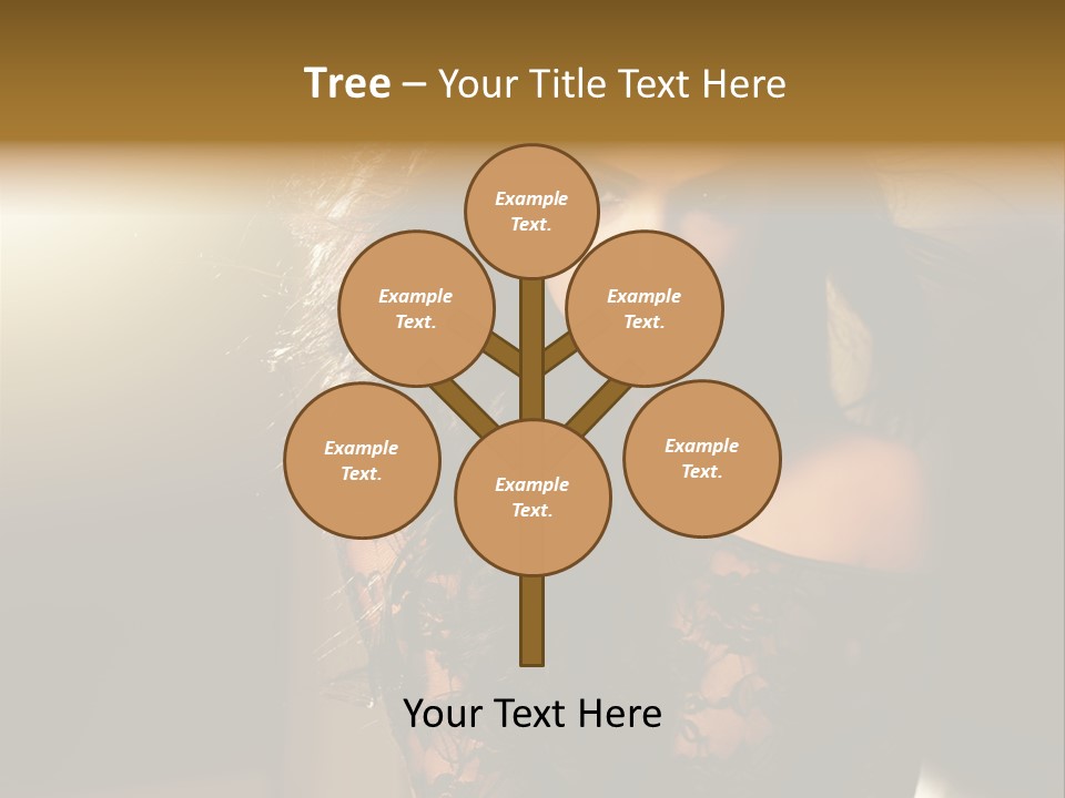 Beautiful Dark Haired Girl In Y Lingerie PowerPoint Template