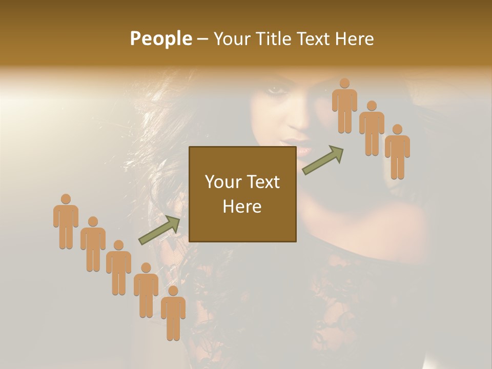 Beautiful Dark Haired Girl In Y Lingerie PowerPoint Template