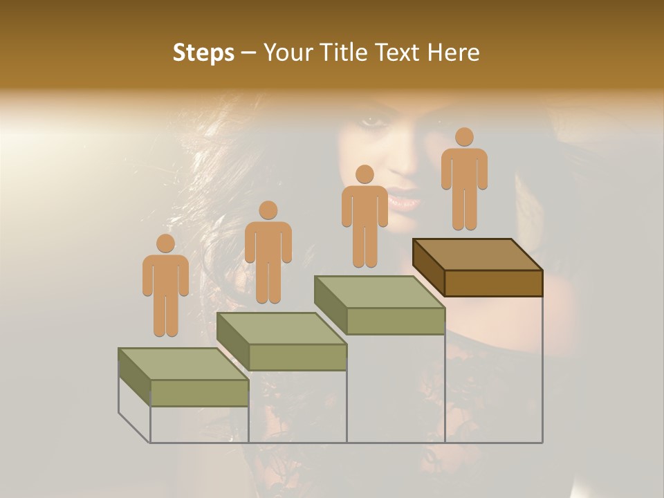 Beautiful Dark Haired Girl In Y Lingerie PowerPoint Template