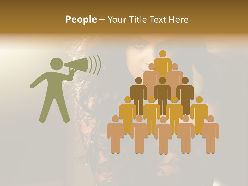 Beautiful Dark Haired Girl In Y Lingerie PowerPoint Template