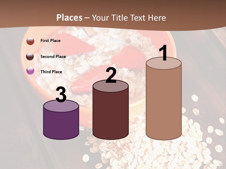 Porridge With Fresh Strawberry PowerPoint Template