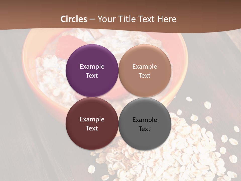 Porridge With Fresh Strawberry PowerPoint Template