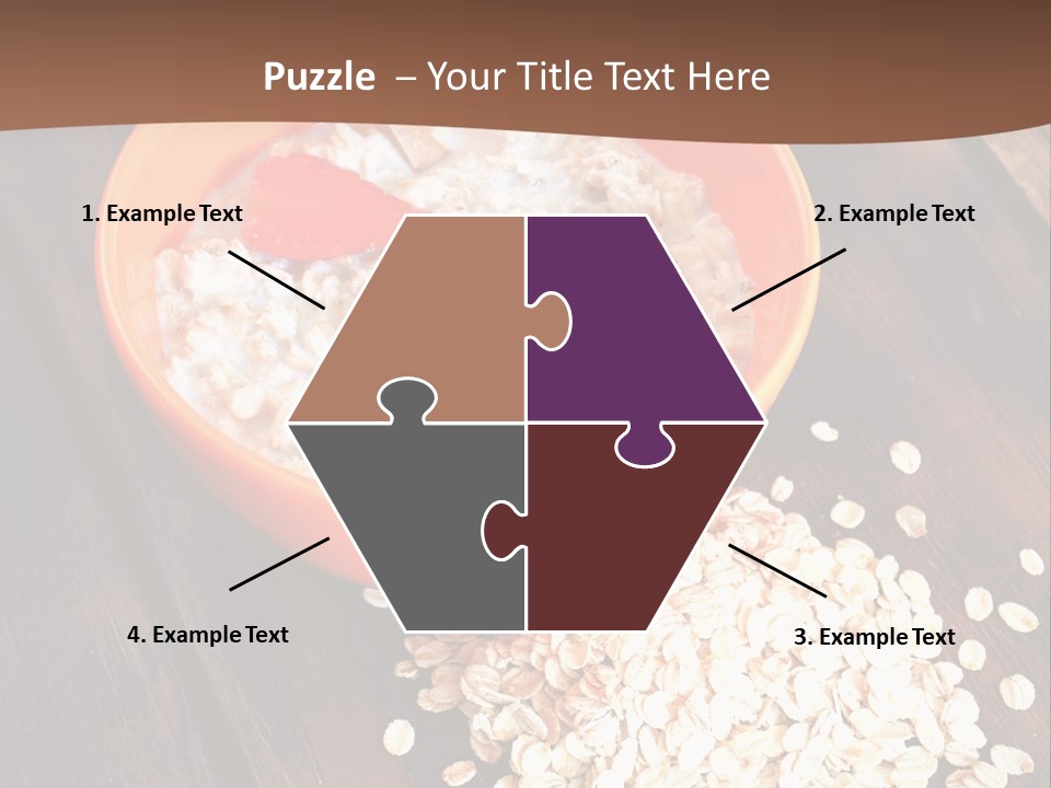 Porridge With Fresh Strawberry PowerPoint Template