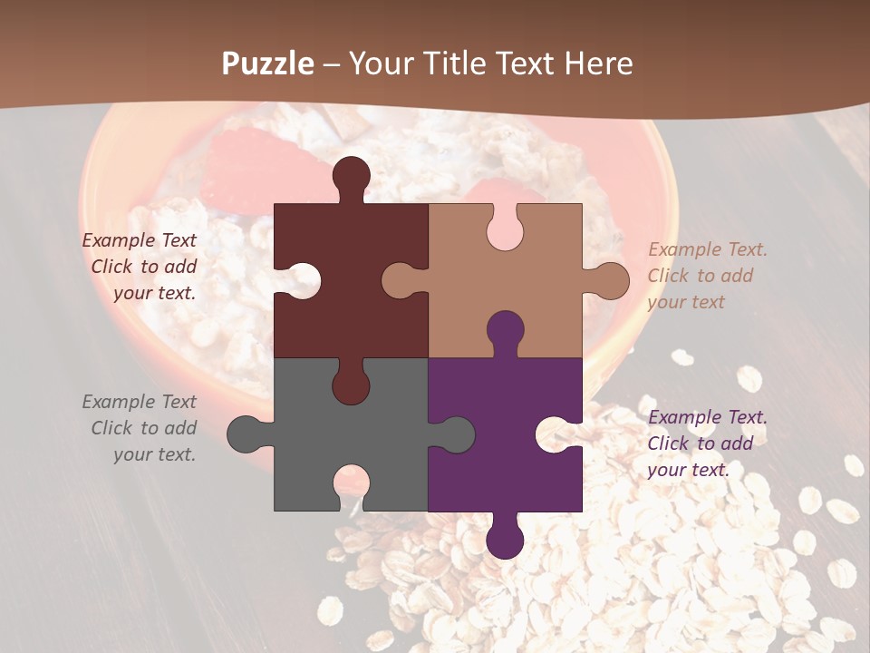 Porridge With Fresh Strawberry PowerPoint Template