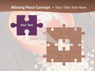 Porridge With Fresh Strawberry PowerPoint Template