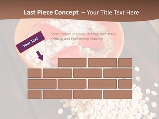 Porridge With Fresh Strawberry PowerPoint Template