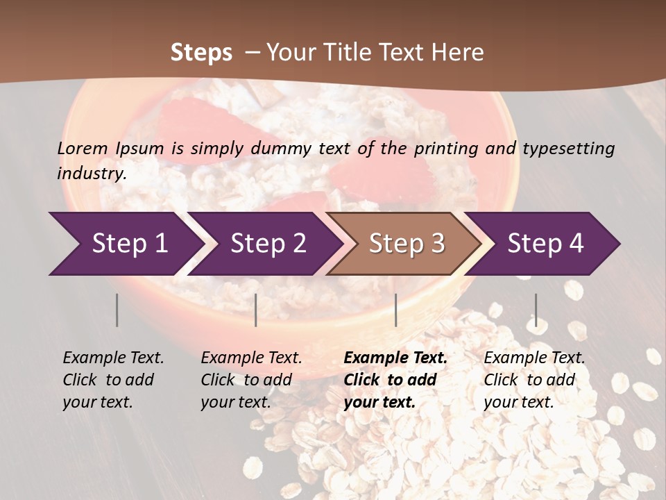 Porridge With Fresh Strawberry PowerPoint Template