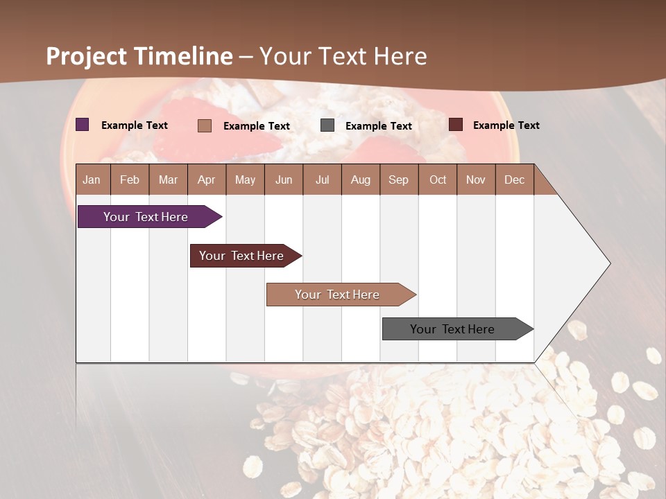 Porridge With Fresh Strawberry PowerPoint Template