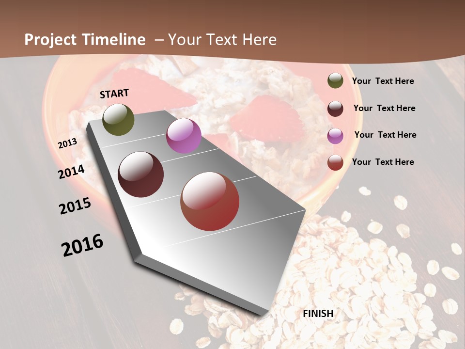 Porridge With Fresh Strawberry PowerPoint Template
