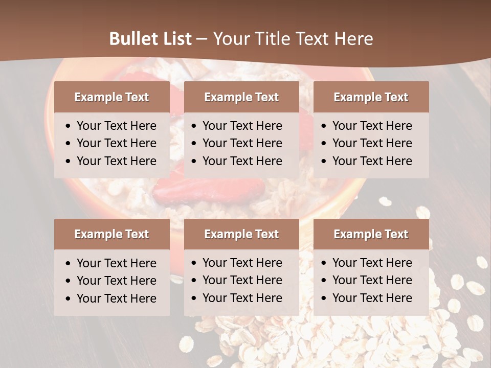 Porridge With Fresh Strawberry PowerPoint Template