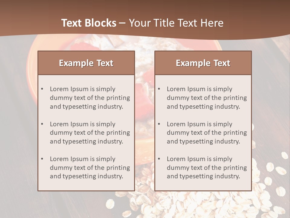 Porridge With Fresh Strawberry PowerPoint Template