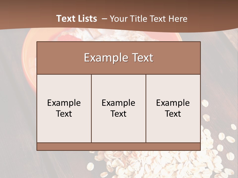 Porridge With Fresh Strawberry PowerPoint Template