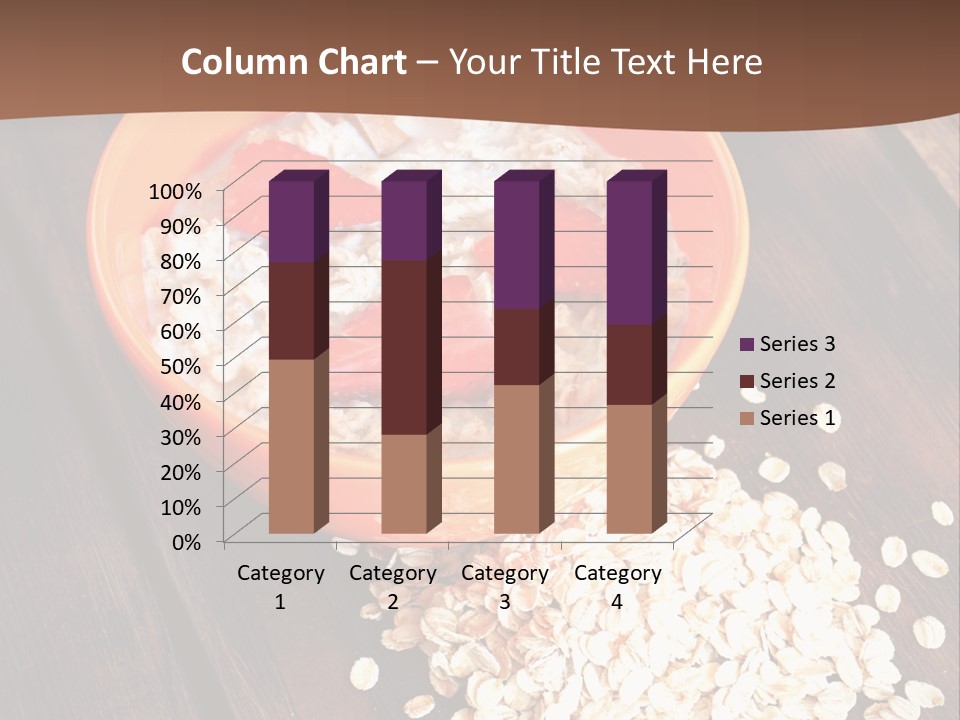 Porridge With Fresh Strawberry PowerPoint Template