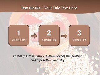 Porridge With Fresh Strawberry PowerPoint Template