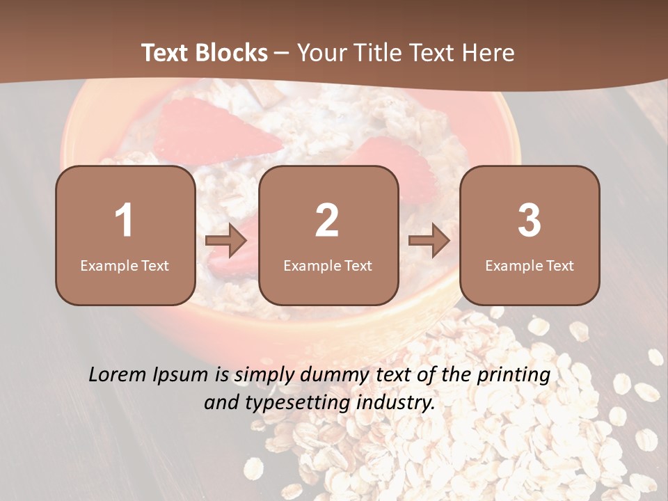 Porridge With Fresh Strawberry PowerPoint Template