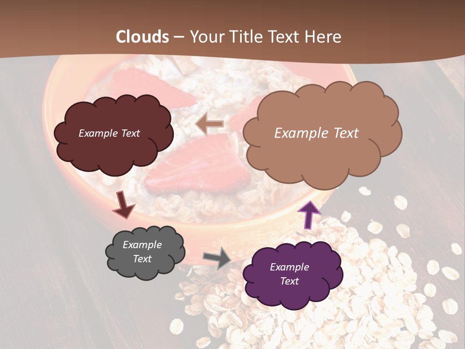 Porridge With Fresh Strawberry PowerPoint Template