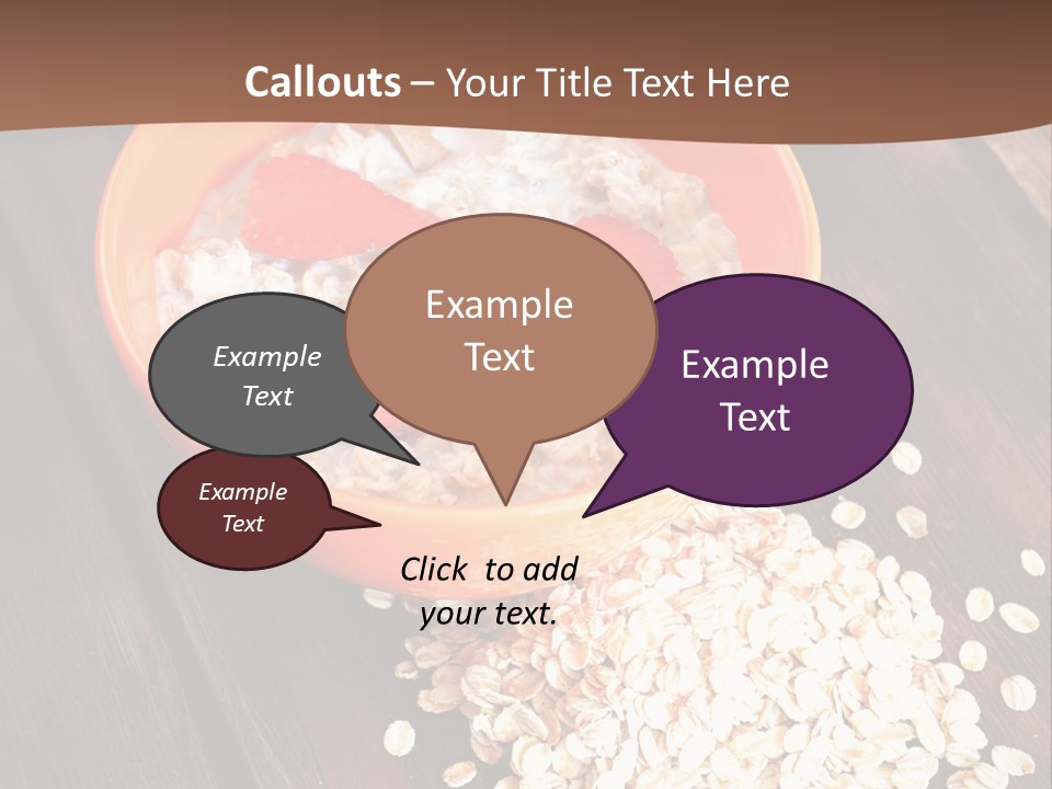 Porridge With Fresh Strawberry PowerPoint Template