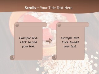 Porridge With Fresh Strawberry PowerPoint Template