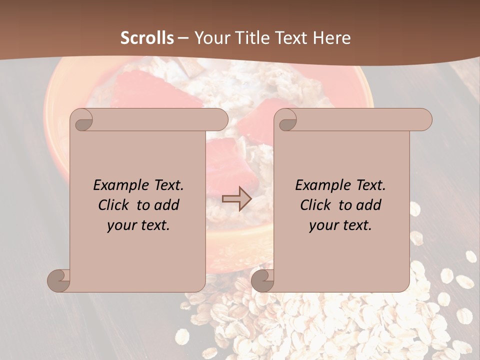 Porridge With Fresh Strawberry PowerPoint Template