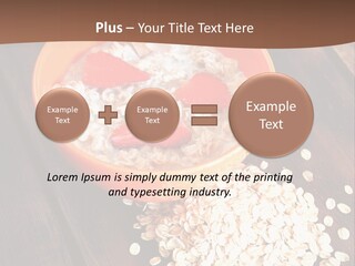 Porridge With Fresh Strawberry PowerPoint Template