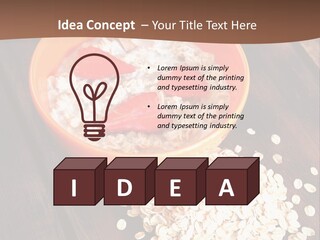 Porridge With Fresh Strawberry PowerPoint Template