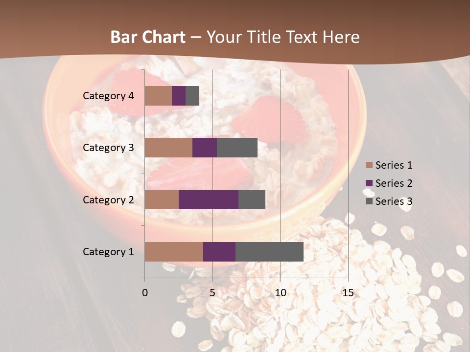 Porridge With Fresh Strawberry PowerPoint Template