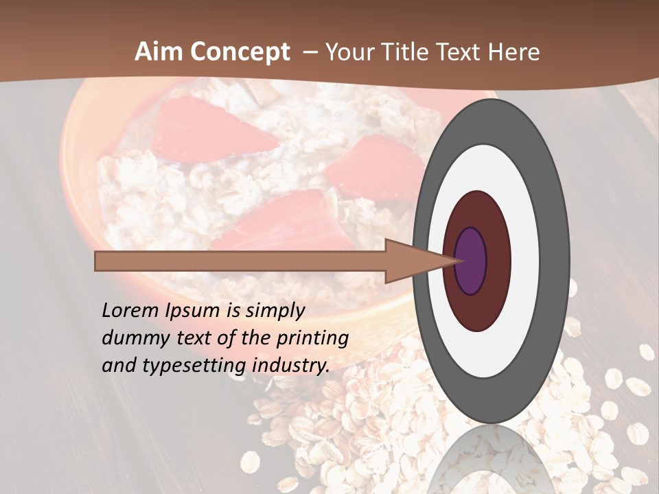 Porridge With Fresh Strawberry PowerPoint Template