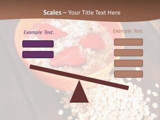 Porridge With Fresh Strawberry PowerPoint Template