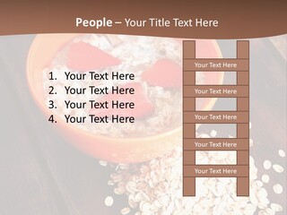 Porridge With Fresh Strawberry PowerPoint Template