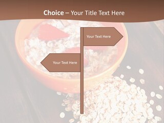 Porridge With Fresh Strawberry PowerPoint Template