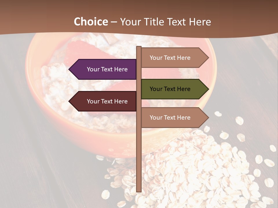 Porridge With Fresh Strawberry PowerPoint Template