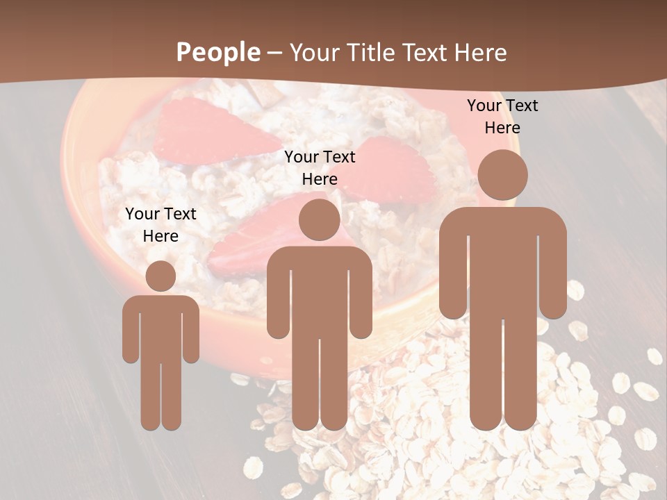 Porridge With Fresh Strawberry PowerPoint Template