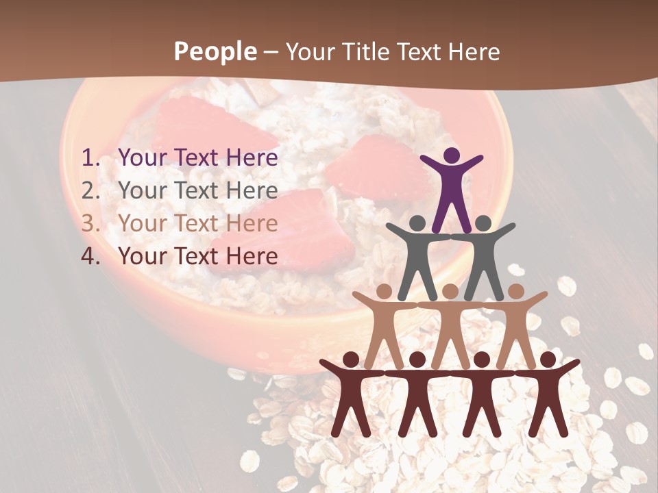 Porridge With Fresh Strawberry PowerPoint Template