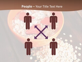 Porridge With Fresh Strawberry PowerPoint Template