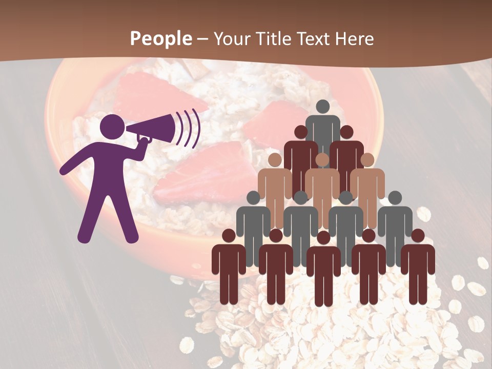 Porridge With Fresh Strawberry PowerPoint Template