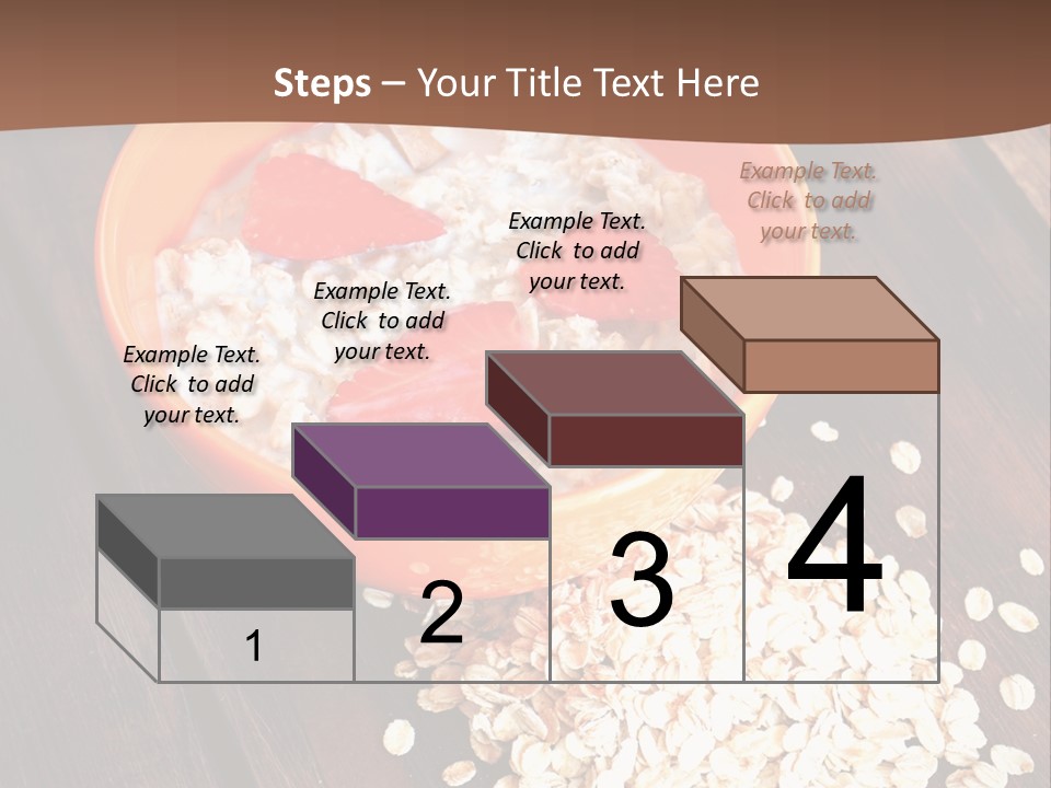 Porridge With Fresh Strawberry PowerPoint Template