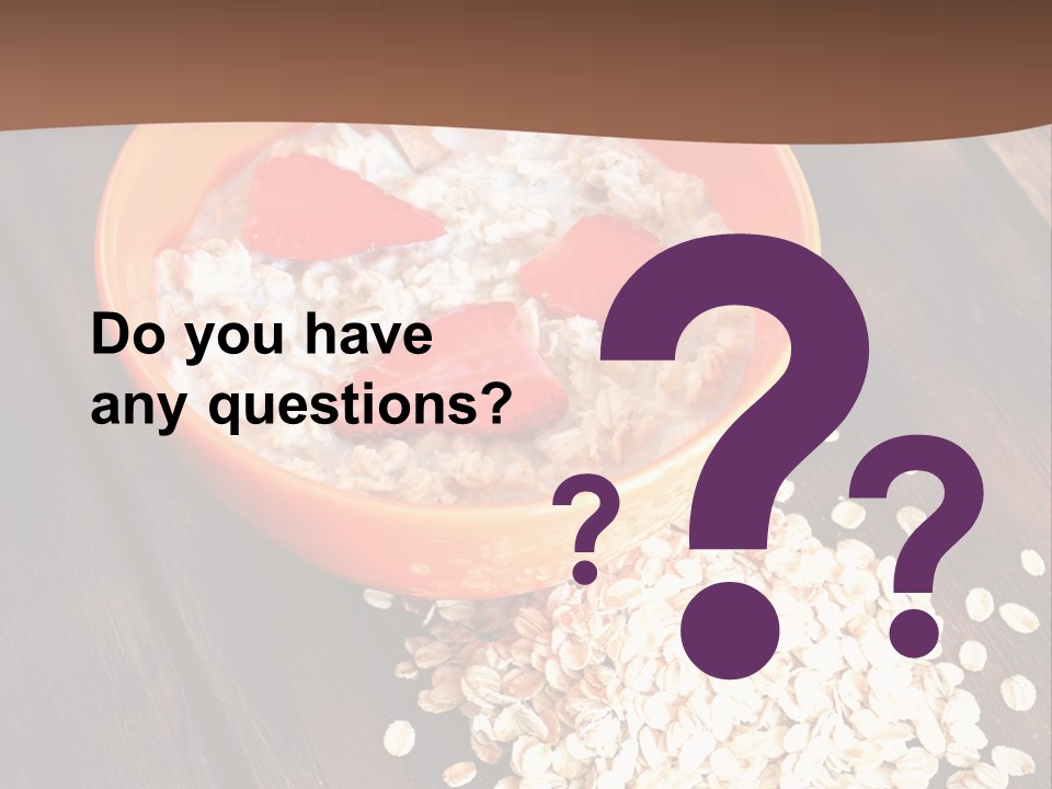 Porridge With Fresh Strawberry PowerPoint Template