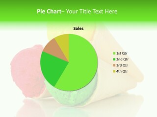 Three Scoops Of Lemon, Strawberry And Kiwi Ice Cream PowerPoint Template