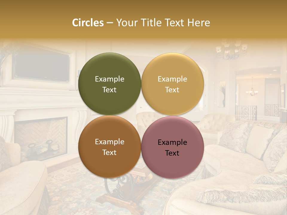 Beautiful Living Room In Luxury Home PowerPoint Template