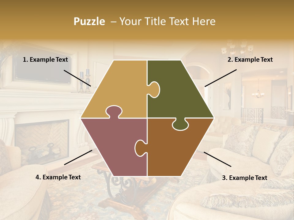 Beautiful Living Room In Luxury Home PowerPoint Template