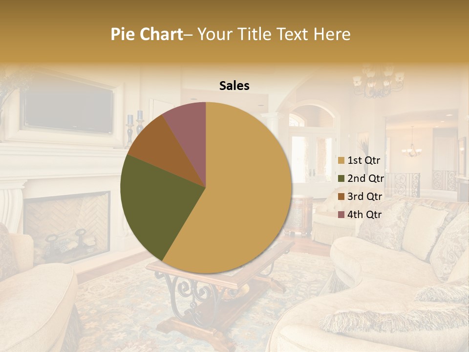 Beautiful Living Room In Luxury Home PowerPoint Template